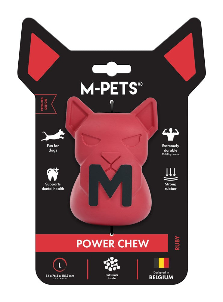 Power chewer dog toy ruby