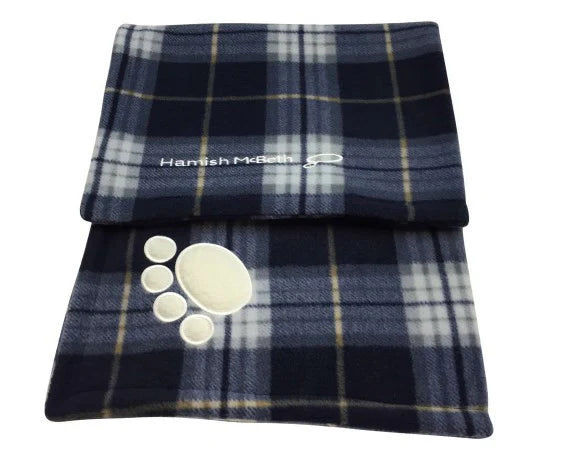 Blue Tartan Dog Blanket Hamish McBeth Blue