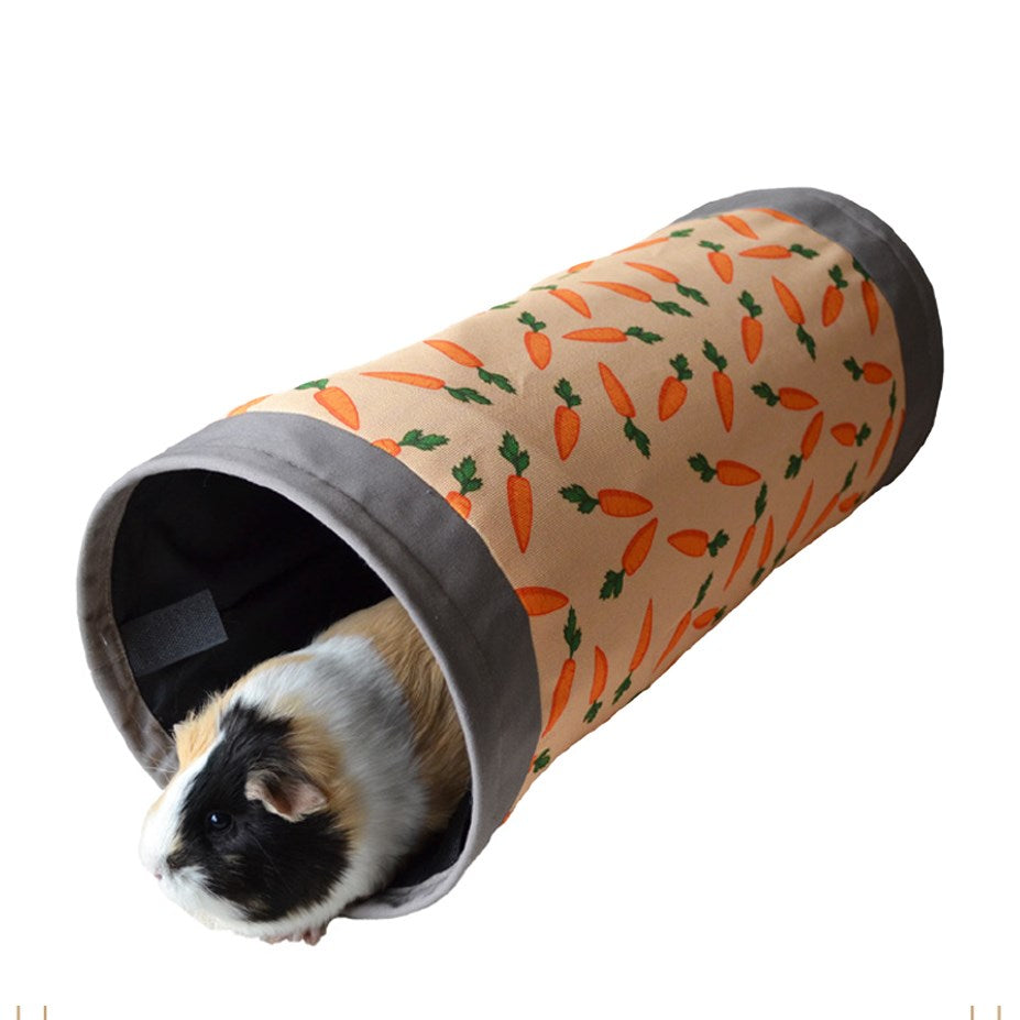 Rosewood Carrot Fabric Tunnel for small animals Woofy and Whiskers