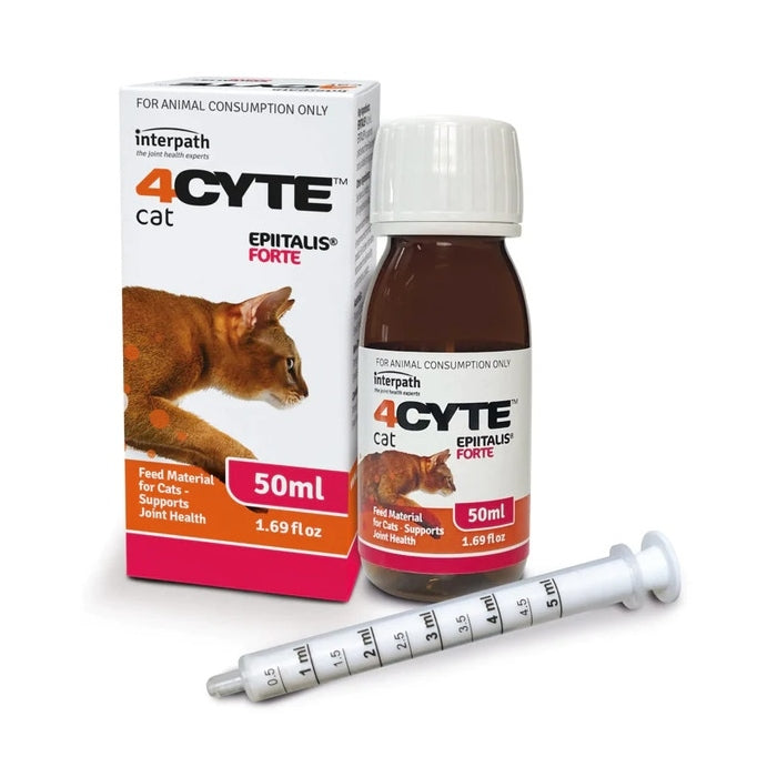 4CYTE Epitalis Forte Joint Support Liquid Gel for Cat 50mL + Dosing Syringe pet joint supplements 4CYTE