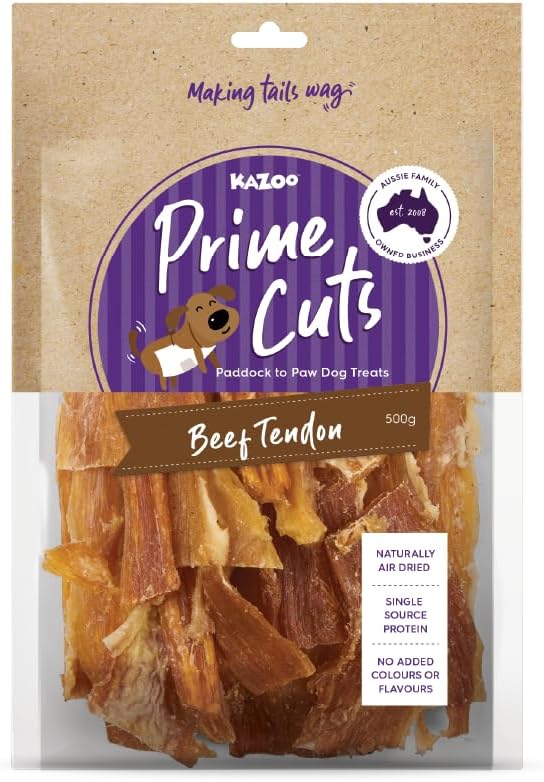 Kazoo Prime Cuts Beef Tendon - 500gm Dog treats Kazoo