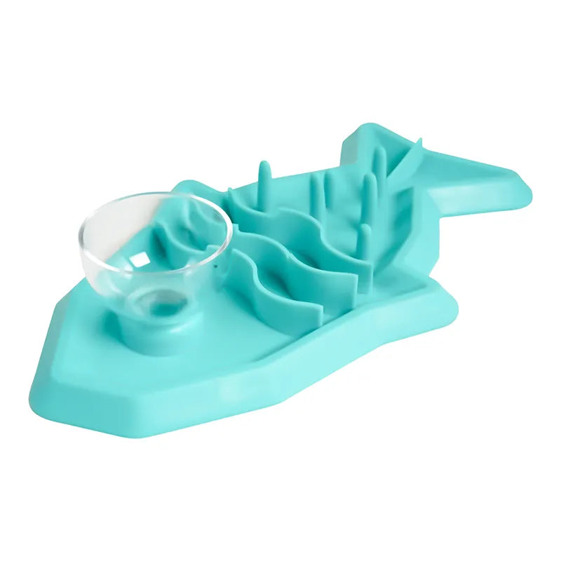 OUTWARD HOUND CAT HUNT N SNACK MAT BLUE slow cat feeder Outward Hound