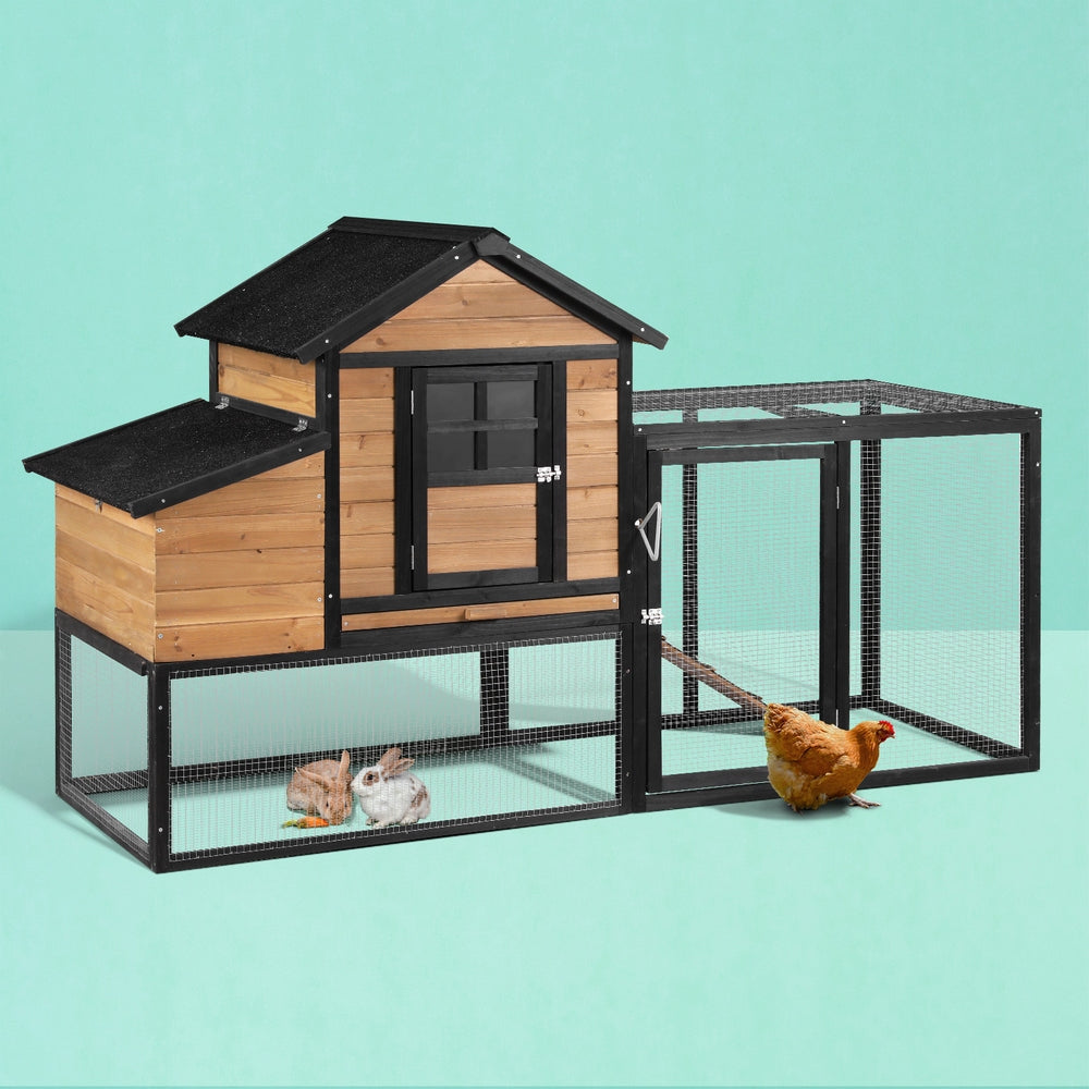 i.Pet Chicken Coop Rabbit Hutch Extra Large Wooden Run Cage Bunny House Outdoor Pet Care > Coops & Hutches > Small Animal Habitats & Cages Woofy and Whiskers
