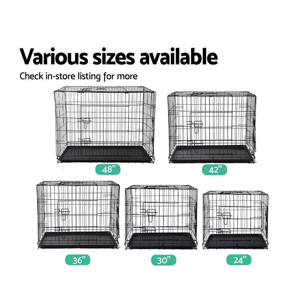 i.Pet 48" Dog Cage Crate Large Kennel 3 Doors Pet Care > Dog Supplies > Dog Kennels Woofy and Whiskers