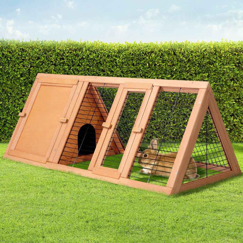 i.Pet Rabbit Hutch 119cm x 51cm x 44cm Chicken Coop Large Run Wooden Cage Outdoor Pet Care > Coops & Hutches > Small Animal Habitats & Cages ipet