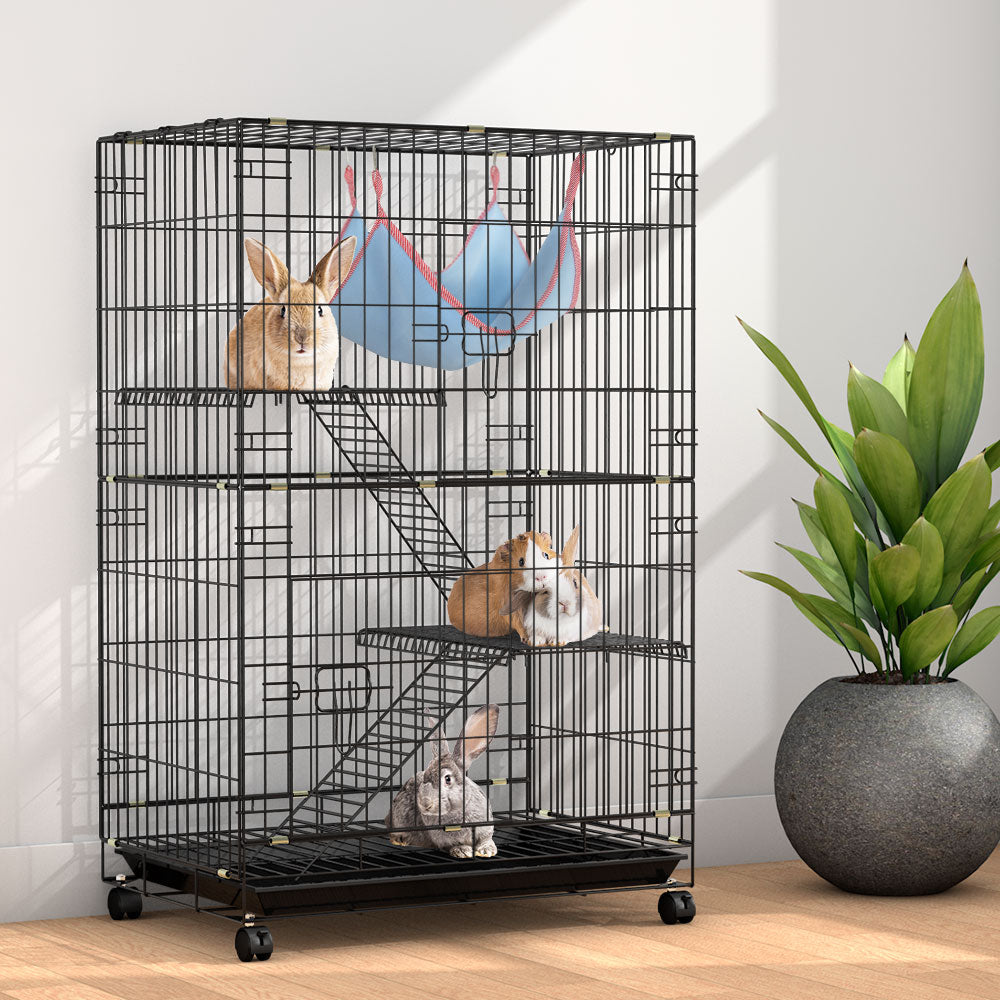 i.Pet Rabbit Cage 100cm Hutch 3 Level Indoor Guinea Pig Ferret Pet Care > Coops & Hutches > Small Animal Habitats & Cages ipet
