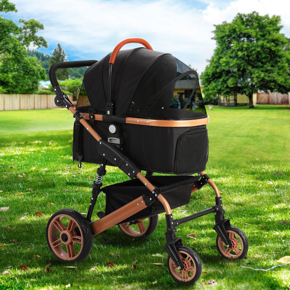 i.Pet Pet Stroller Dog Pram Large Cat Carrier Travel Foldable Pushchair 4 Wheels Pet Care > Cat Supplies > Cat Carriers & Crates ipet