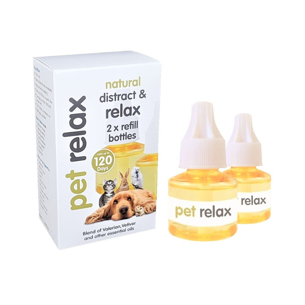 Pet Relax – Natural Distract & Relax Plug Diffuser Pet plug in diffuser Pet remedy Pet Relax - Natural Distract & Relax Plug Diffuser - Refill (2 x 40ml)