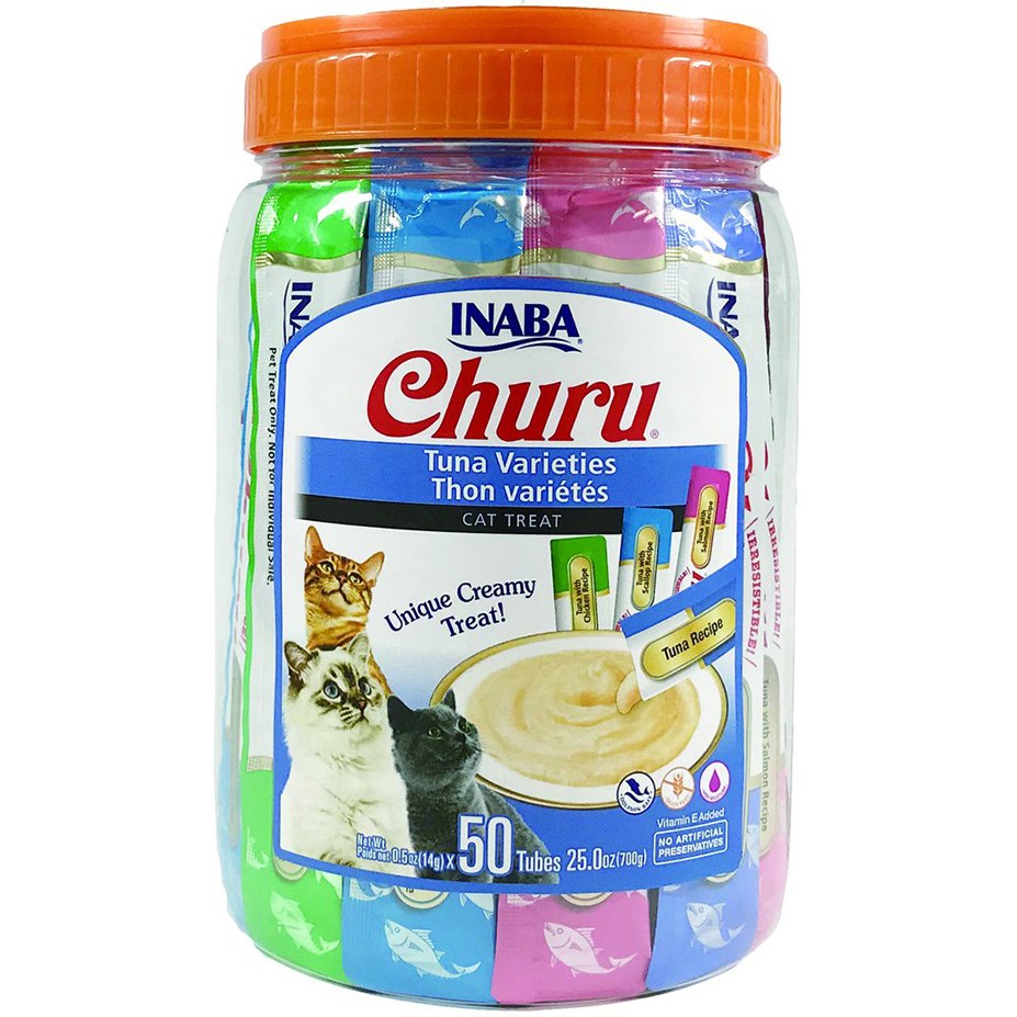 Inaba Inaba- Churu Tuna & Chicken Variety 50 Tubes Cat treats Inaba Tuna Variety