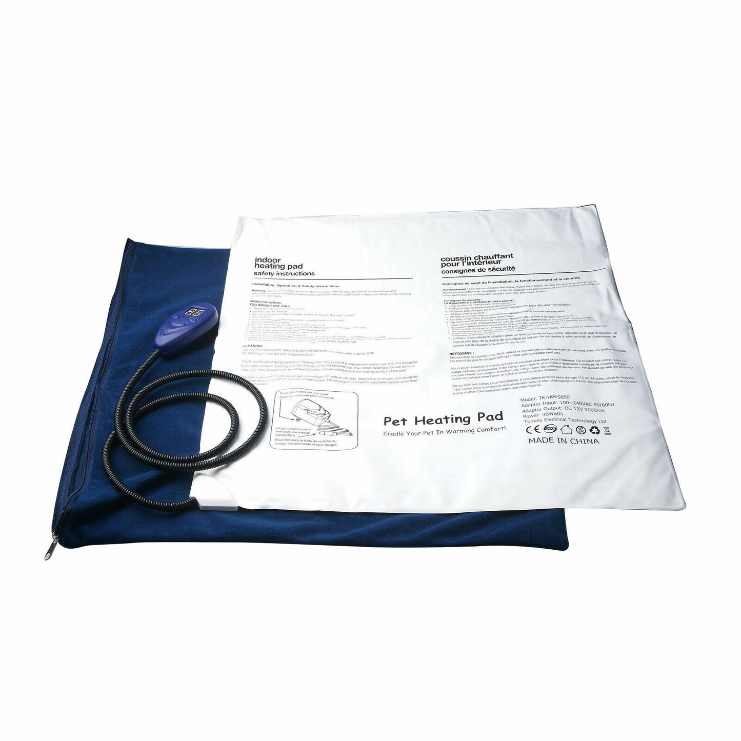 Electric Pet Heat Pad: Waterproof Heating Mat for Cat Dog Bed | Chew Resistant L Pet Care > Dog Supplies > Dog Kennels Woofy and Whiskers