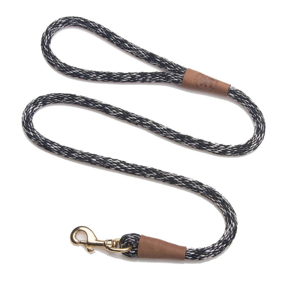 Mendota Clip Leash Small - lengths 3/8in x 4ft(10mm x1.2m) Made in the USA - Salt and Pepper Pet Care > Dog Supplies > Dog Collars, Leads & Harnesses Mendota