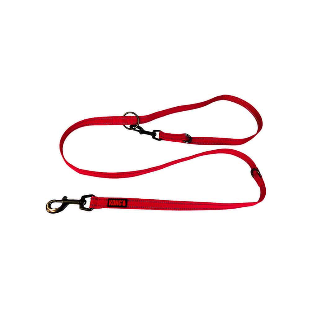 KONG Adjustable Red Leashes Medium Pet Care > Dog Supplies > Dog Collars, Leads & Harnesses Woofy and Whiskers