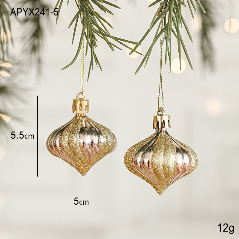 Set of 10 Christmas Ornaments -Gold & Rose Gold Holiday Tree Decorations Occasions > Christmas > Christmas Decorations Woofy and Whiskers