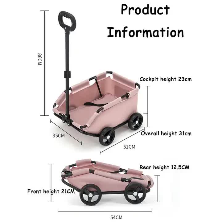 Red Lattice Compact Foldable Pet Stroller for Dogs and Cats - Lightweight Travel Pushchair for Small Pets, Teddy Dogs, and Cats - Portable and Collapsible Pet Buggy for Outdoor Adventures Tools > Tools Storage > Utility Trolleys Woofy and Whiskers