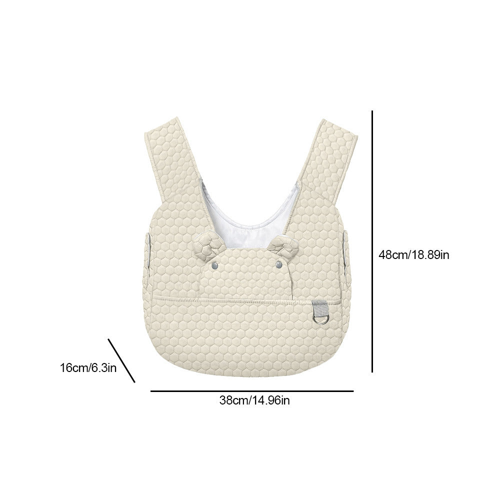 Khaki Hands-Free Quilted Pet Carrier Sling - Soft & Comfortable Front Pack for Small Dogs and Cats Pet Care > Dog Supplies > Dog Kennels Woofy and Whiskers