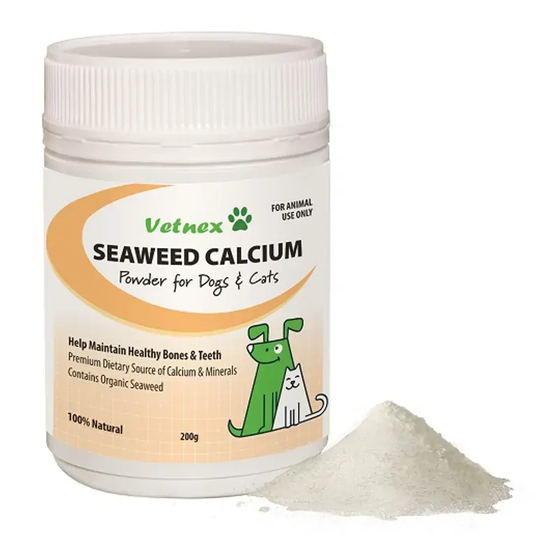 Vetnex Seaweed Calcium Powder For Dog & Cat 200G Pet Vitamins & Supplements Woofy and Whiskers