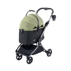 Ibiyaya Lyte 3-In-1 Detachable Pet Stroller Medium - Apricot pet stroller Woofy and Whiskers Green
