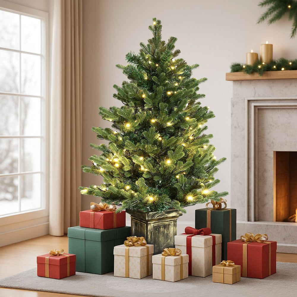 Jingle Jollys Christmas Tree 1.2M LED Potted Xmas Tree Party Decor 8 Light Modes Occasions > Christmas > Christmas Trees Woofy and Whiskers