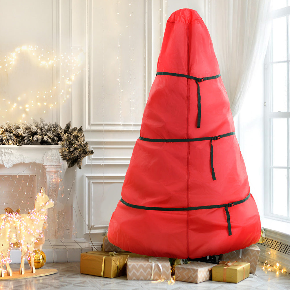 Jingle Jollys Christmas Tree Storage Bag Fits Up to 8ft Tree Xmas Bag Zipper Red Occasions > Christmas > Christmas Decorations Woofy and Whiskers