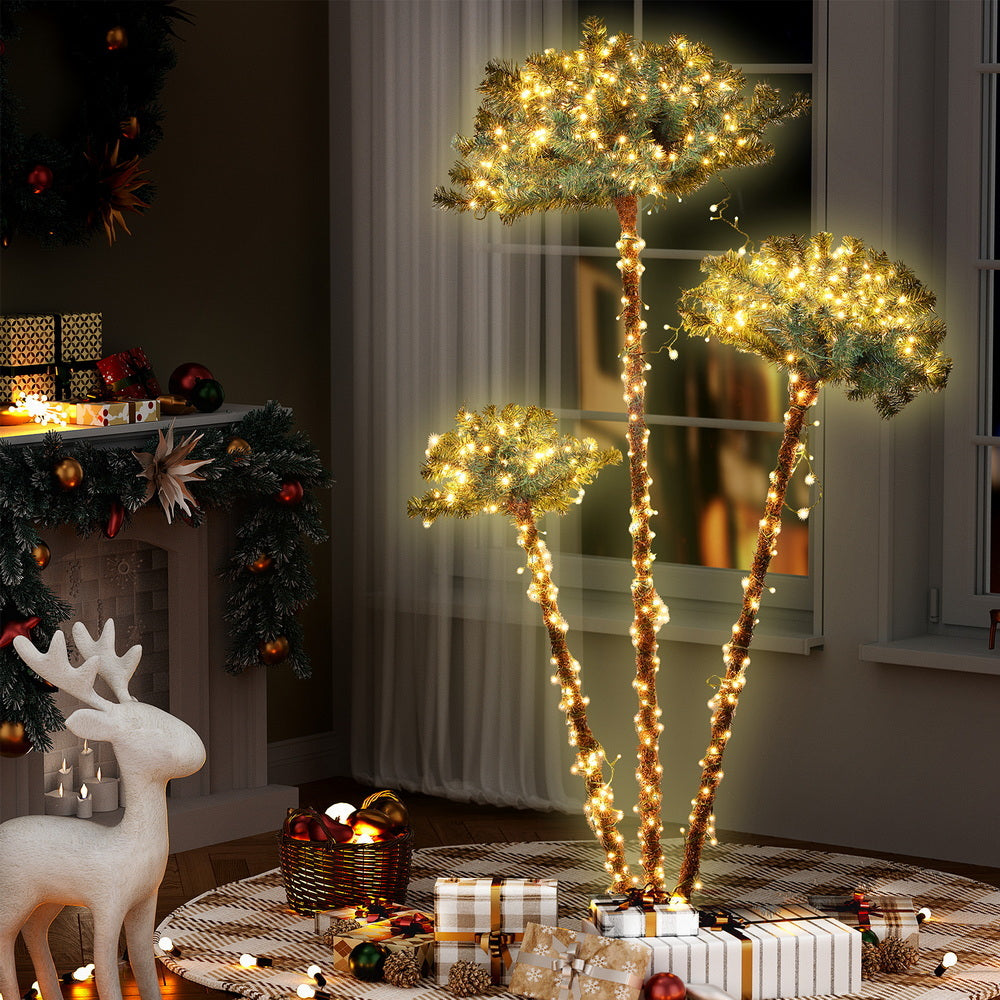 Jingle Jollys Christmas Tree 3-in-1 LED Xmas Palm Tree Party Decor 1.2/1.5/1.8M Occasions > Christmas > Christmas Trees Woofy and Whiskers