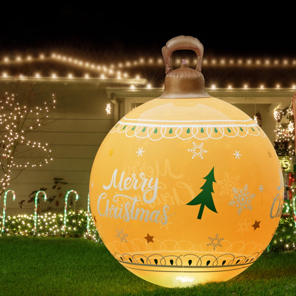 Jingle Jollys Christmas Inflatable Ball 60cm Led Illuminated Xmas Decoration Occasions > Christmas > Christmas Decorations Woofy and Whiskers