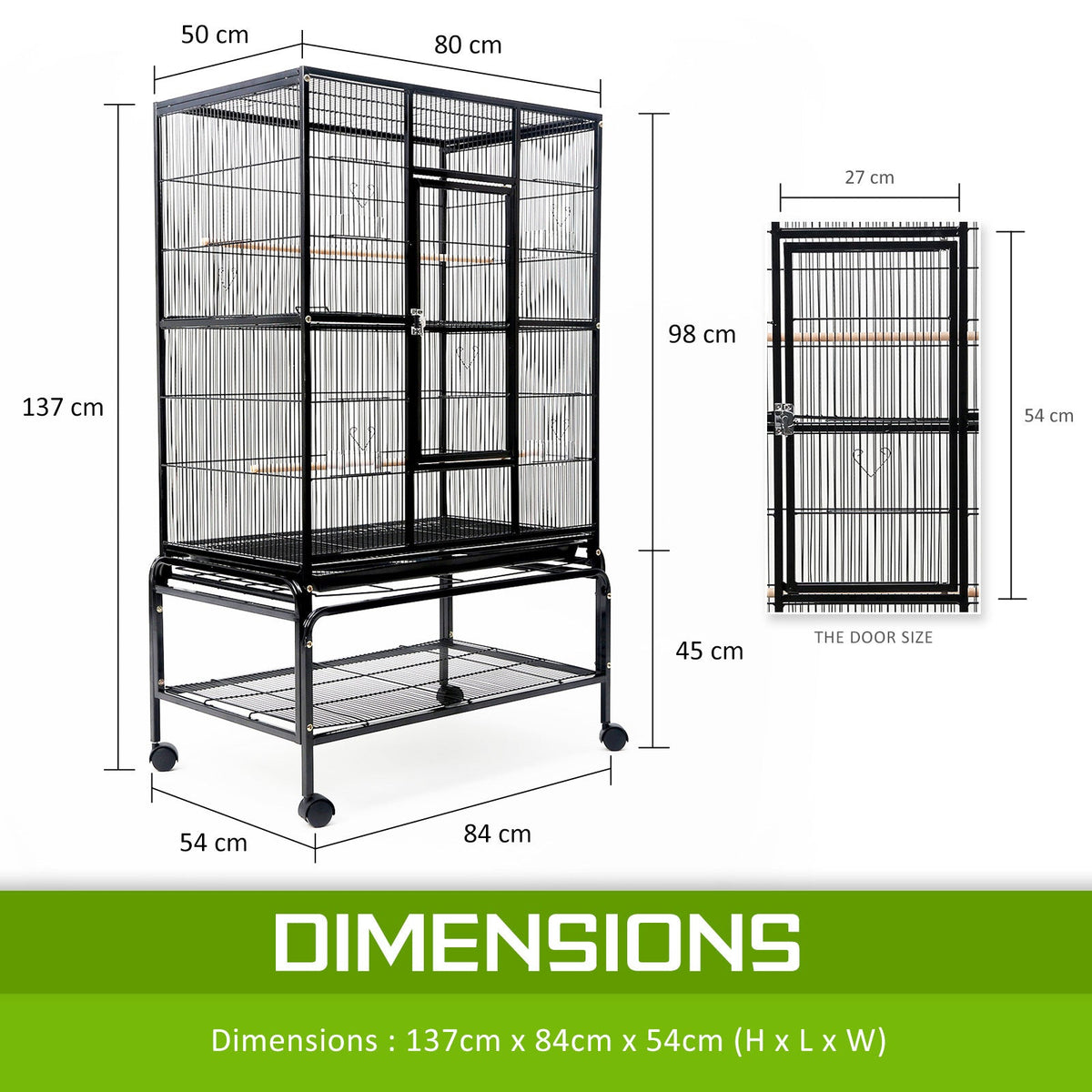 Bird Cage Parrot Aviary MELODY 137cm Pet Care > Bird > Bird Cages & Stands ipet