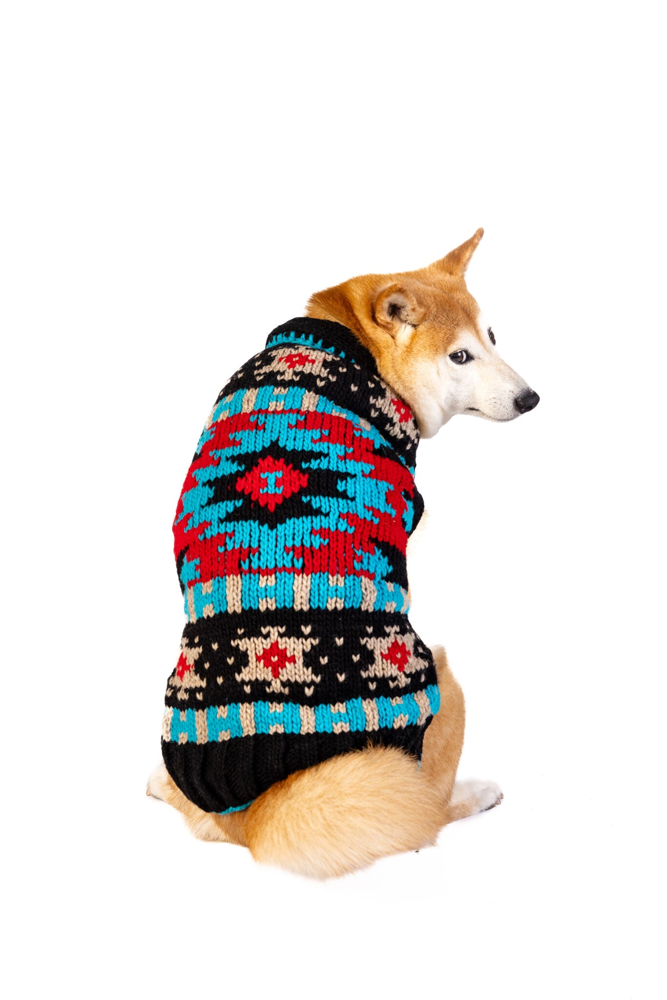 Chilly Dog Black Southwest Dog Sweater, XX-Largel 100% dog sweater chilly dog
