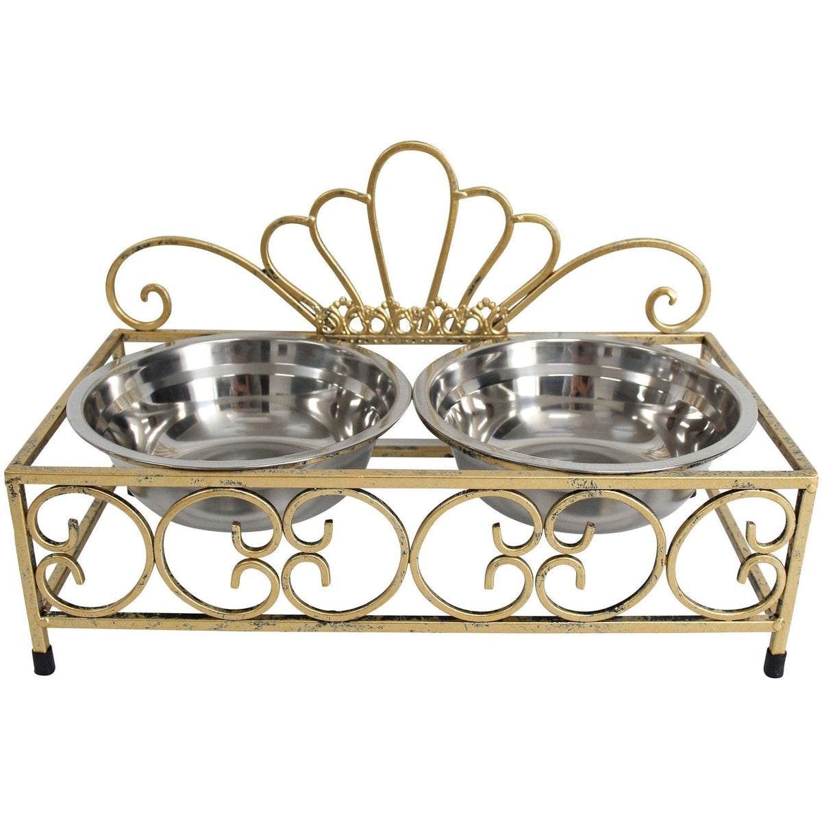Crown Dog Bowls Pet Bowls, Feeders & Waterers Lavida Gold Crown