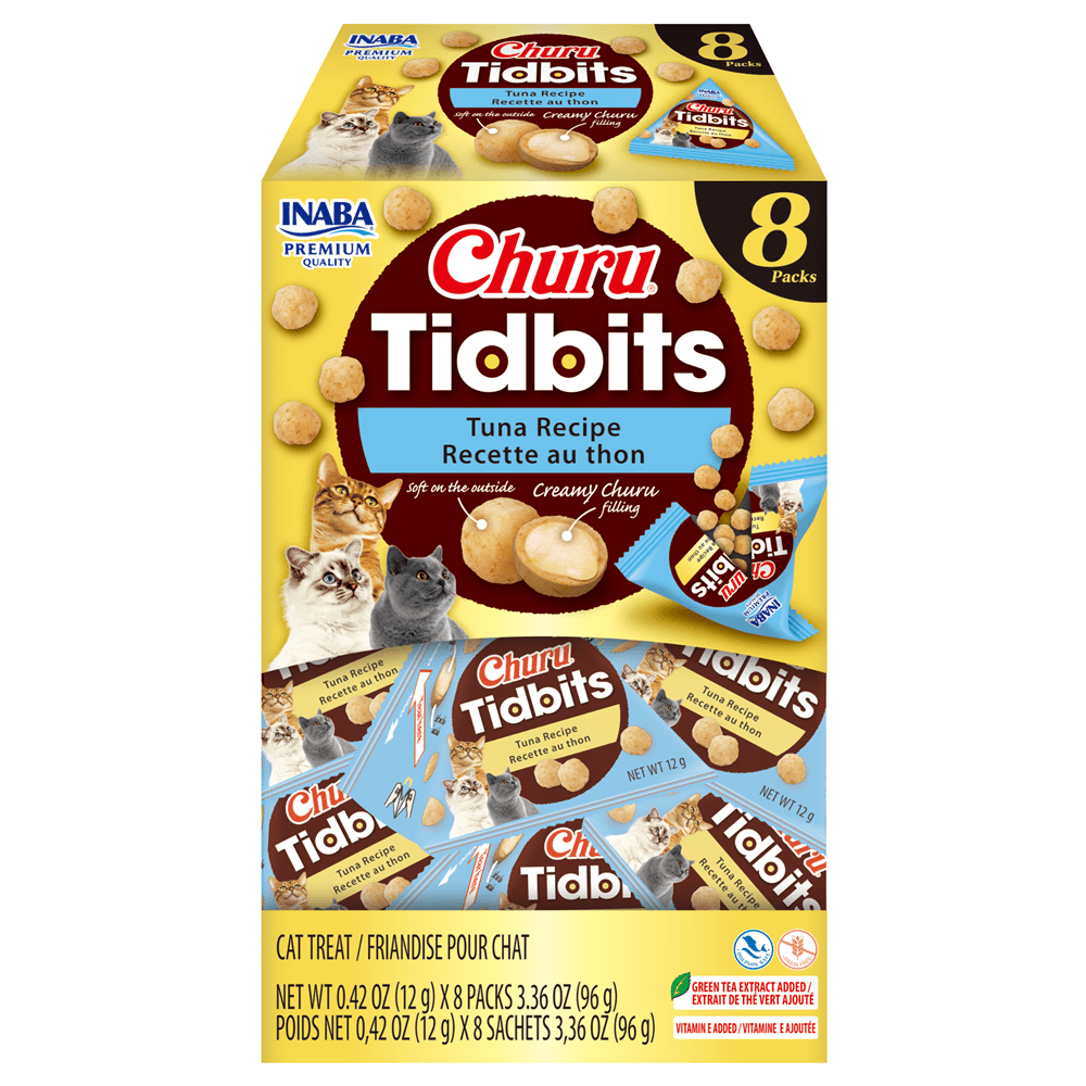 INABA Churu -Cat-Tidbits Chicken Recipe with Dashi Flavor-Treat Cat treats Churu Tuna