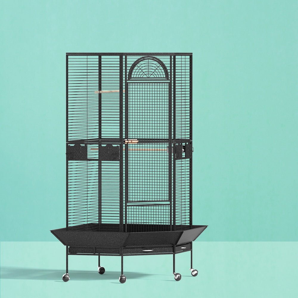 i.Pet Bird Cage Large Jumbo Aviary Budgie Perch Cage Parrot Stand Wheels Corner Pet Care > Bird > Bird Cages & Stands ipet
