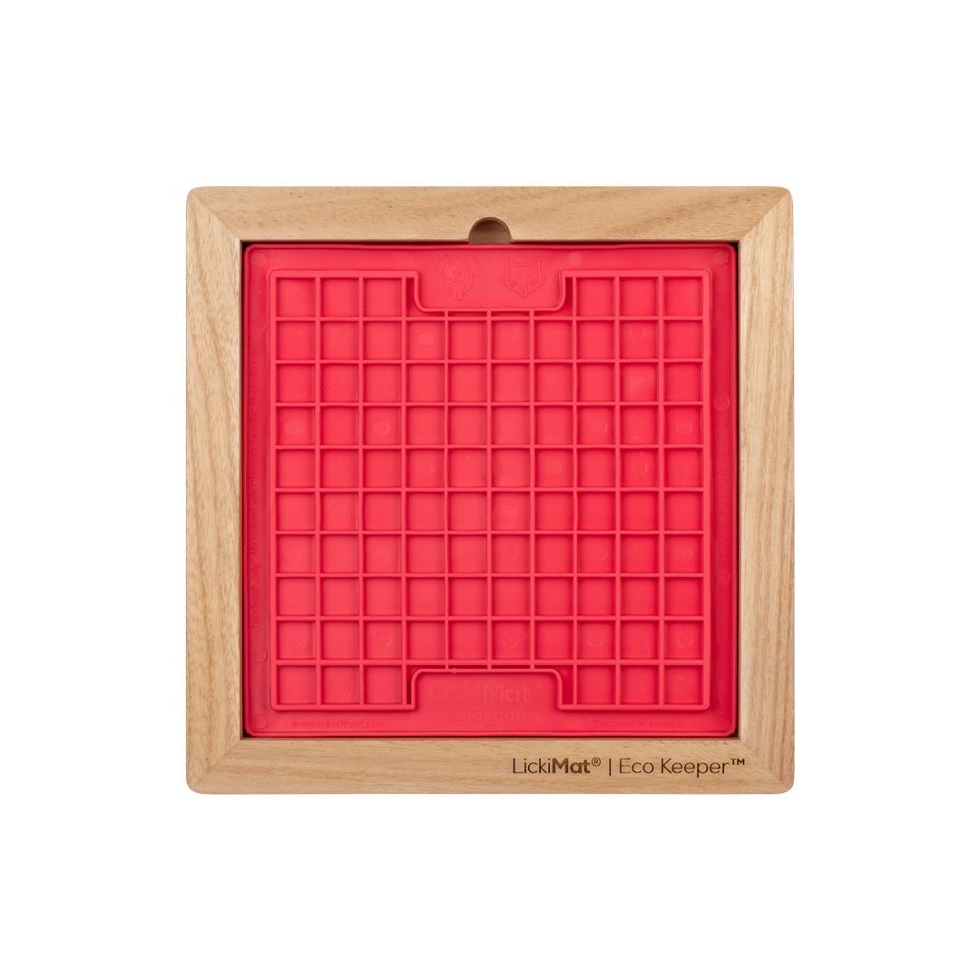 Lickimat Wooden Eco Slow Feeder Keeper - For X-Large Lick Mats Eco slow dog feeder holder Lickimat Classic Size