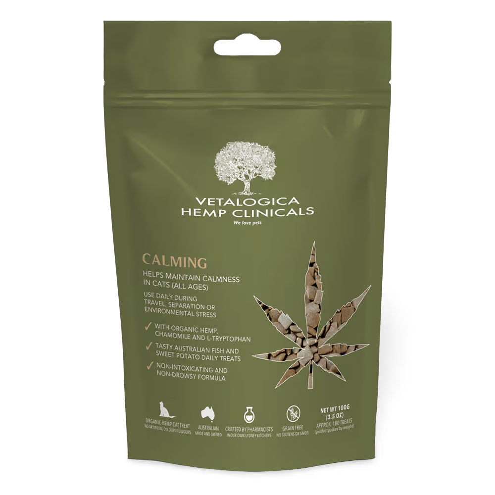 Vetalogica Hemp Clinicals Calming Treats for Dogs 225g vetalogica Cat (100 Grams)