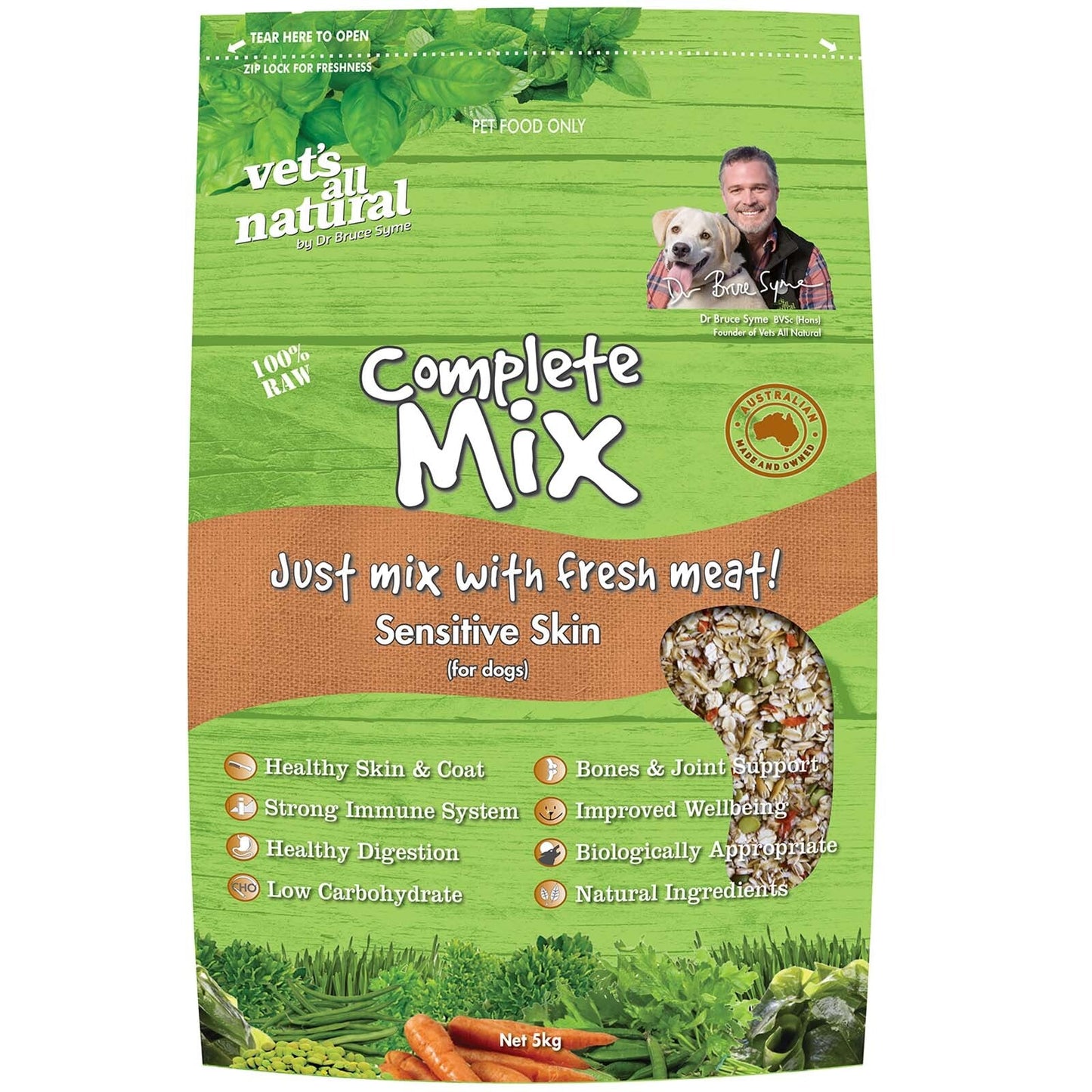 Vets All Natural Complete Mix 1 kg Sensitive Skin Vets All Natural Puppy 5kg