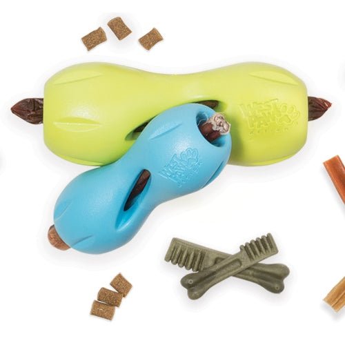 West Paw Qwizl Treat Dispensing Dog Toy - Treat Dispensing Dog Toy Dog toys West Paw Design Green Small