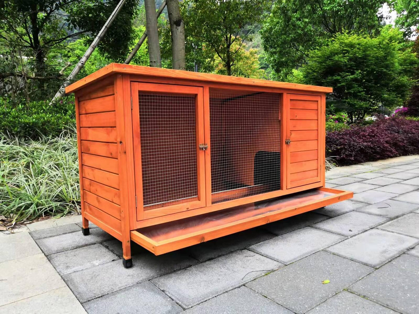 YES4PETS XXL Rabbit Hutch Guinea Pig Cage , Ferret cage Chicken Coop W Pull Out Tray 150x60x75 cm Pet Care > Coops & Hutches YES4PETS