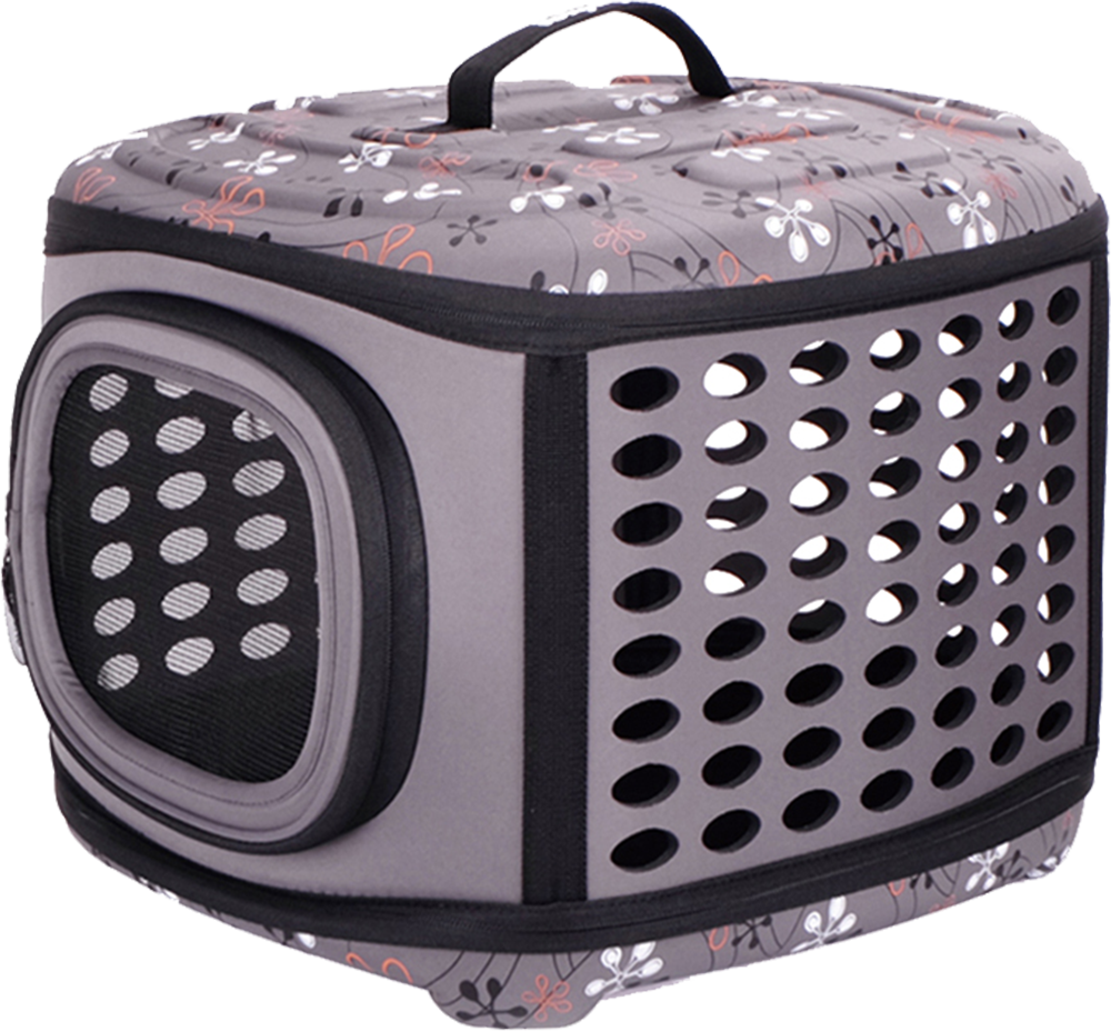 Ibiyaya Collapsible Travelling Pet Carrier for Cats & Dogs - Stardust Pet Carrier ibiyaya Grey