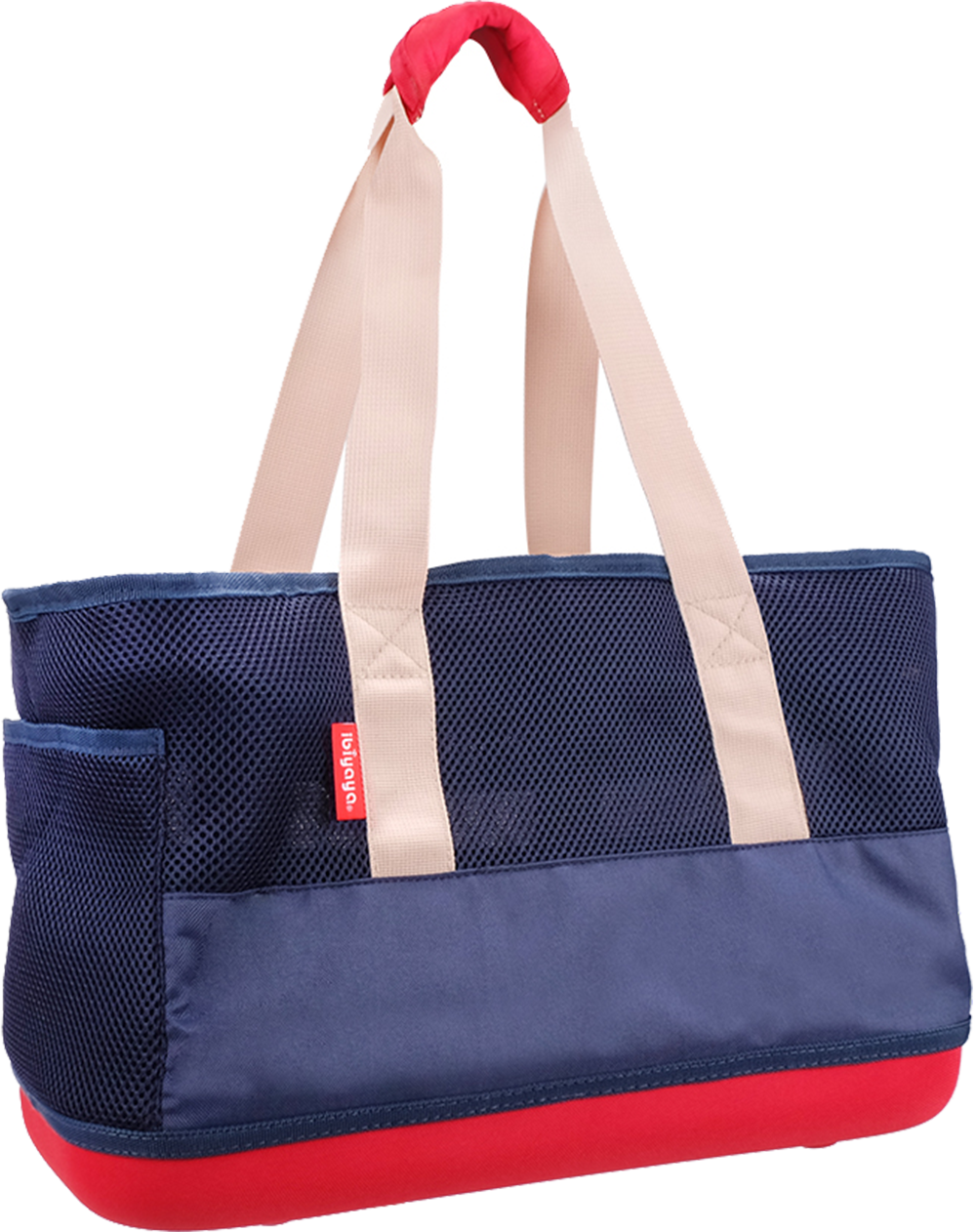 Ibiyaya Light Pet Carrier with Hardshell Base for Dachshunds & Long Pets - Khaki Pet Carrier Ibiyaya