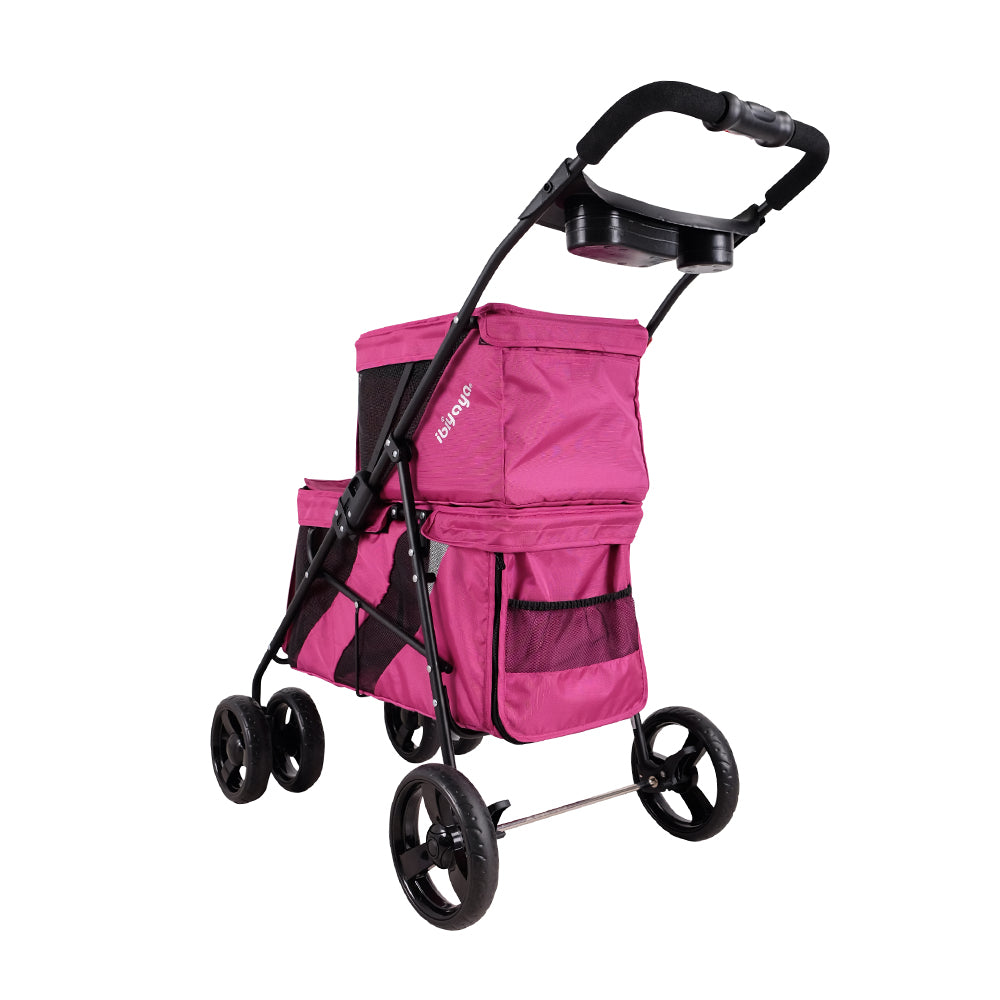 Ibiyaya Double Decker Pet Stroller – Silver Gray pet stroller Ibiyaya