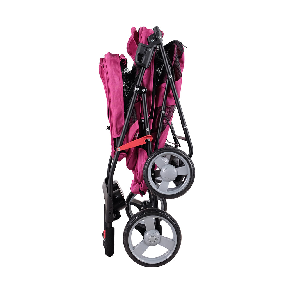 Ibiyaya Double Decker Pet Stroller – Silver Gray pet stroller Ibiyaya