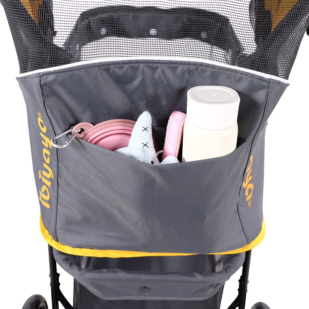 Ibiyaya Cloud 9 Pet Stroller for Cats & Dogs up to 20kg - Mustard Yellow Ibiyaya