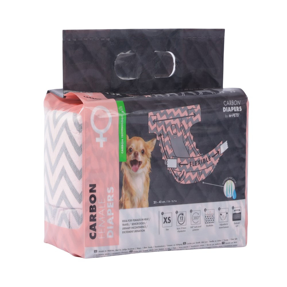 CARBON DIAPERS - Female Dog -15 pcs