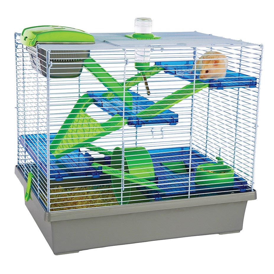Pico XL - Translucent Teal Pet Care > Coops & Hutches > Small Animal Habitats & Cages Rosewood Green and Silver 50*35.5*45cm