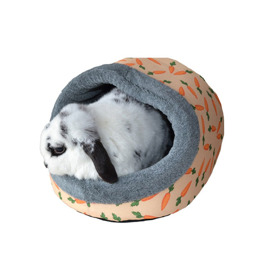 Rosewood Carrot Plush Hooded Bed small animal bed Rosewood