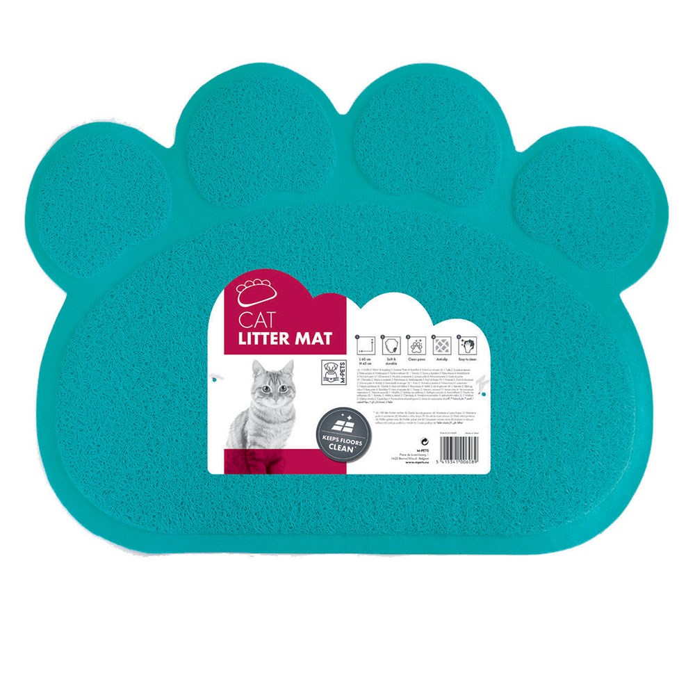 M-PETS M-PETS PAW Cat Litter Mat cat litter mat Mpets Blue