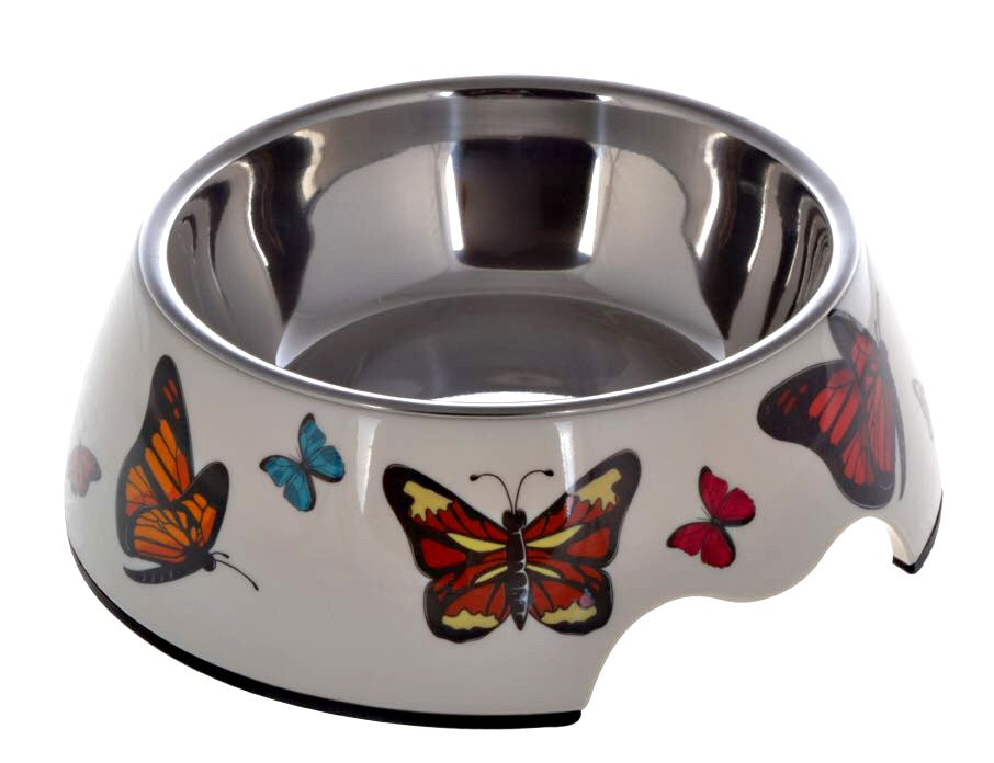Lepets Mellamine Pet Bowl - Butterfly pet bowl Le Pets Butterfly
