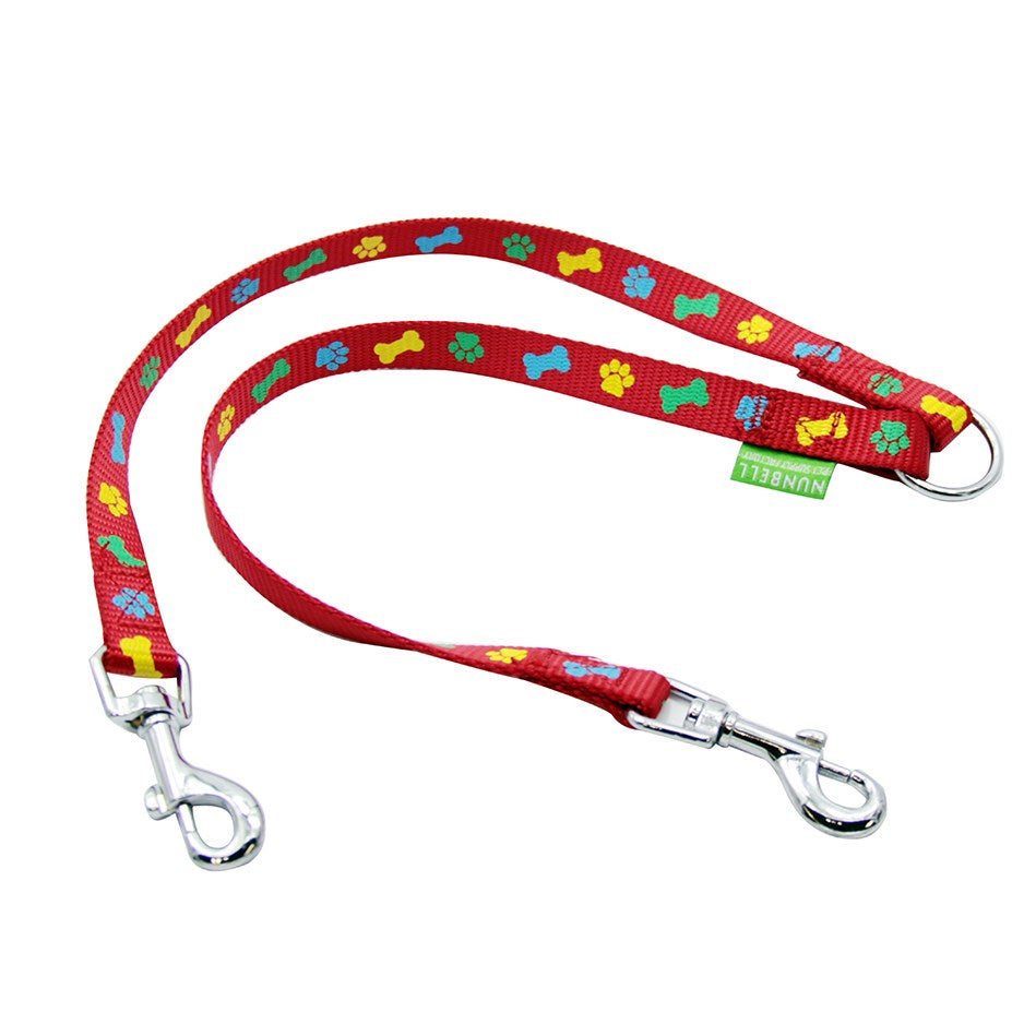 1.5CM BONES&PAWS TWO-WAY LEASH