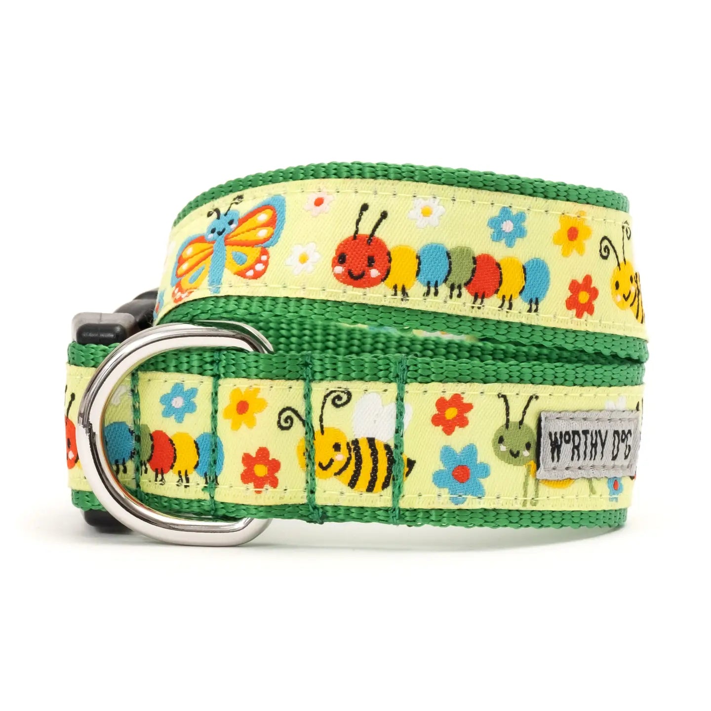 Ladybug Collar Dog Collar The Worthy Dog XL Bugs