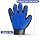 2-in-1 Pet Grooming & Bathing Deshedding Glove Pet Grooming & De-Shedding Glove blue Generic