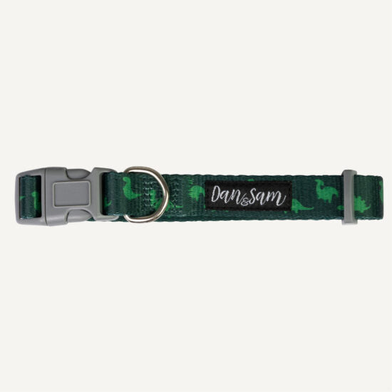 Dan & Sam Dinosaur Land Dog Harness, Small - Durable & Stylish, Fun Dinosaur Design, Comfortable Grip, Secure Attachment - Ideal for Walking Dogs Dog Harness dan and sam Small Collar
