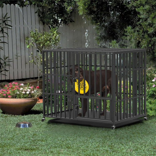 46 XXL Heavy Duty Dog Cage Jumbo Large Pet Kennel on Wheels Pet Care > Cat Supplies > Cat Carriers & Crates Woofy and Whiskers